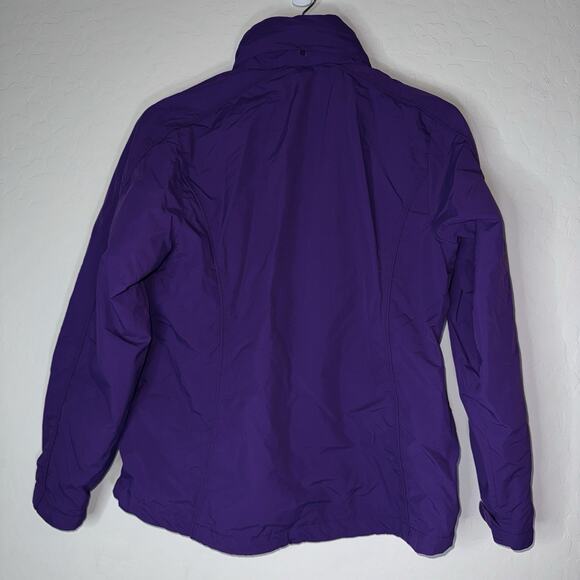 L.L. Bean Women's Purple Hooded Windbreaker Rain Jacket Full Zip Size Small - Picture 2 of 9